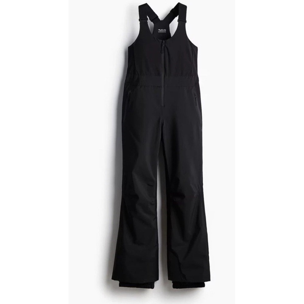H&M Move Women's 2-Layer Ski‎ Bib Pants Overalls in StormMove™ Black Sz M RECCO